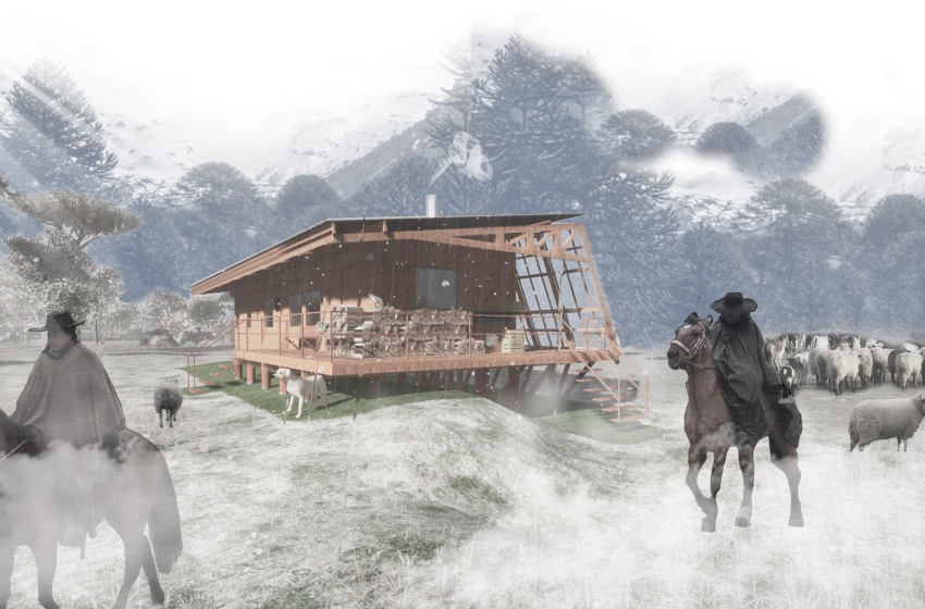 Vivienda rural diseñada por estudiante de Arquitectura de la sede Temuco es premiada en el Biobío